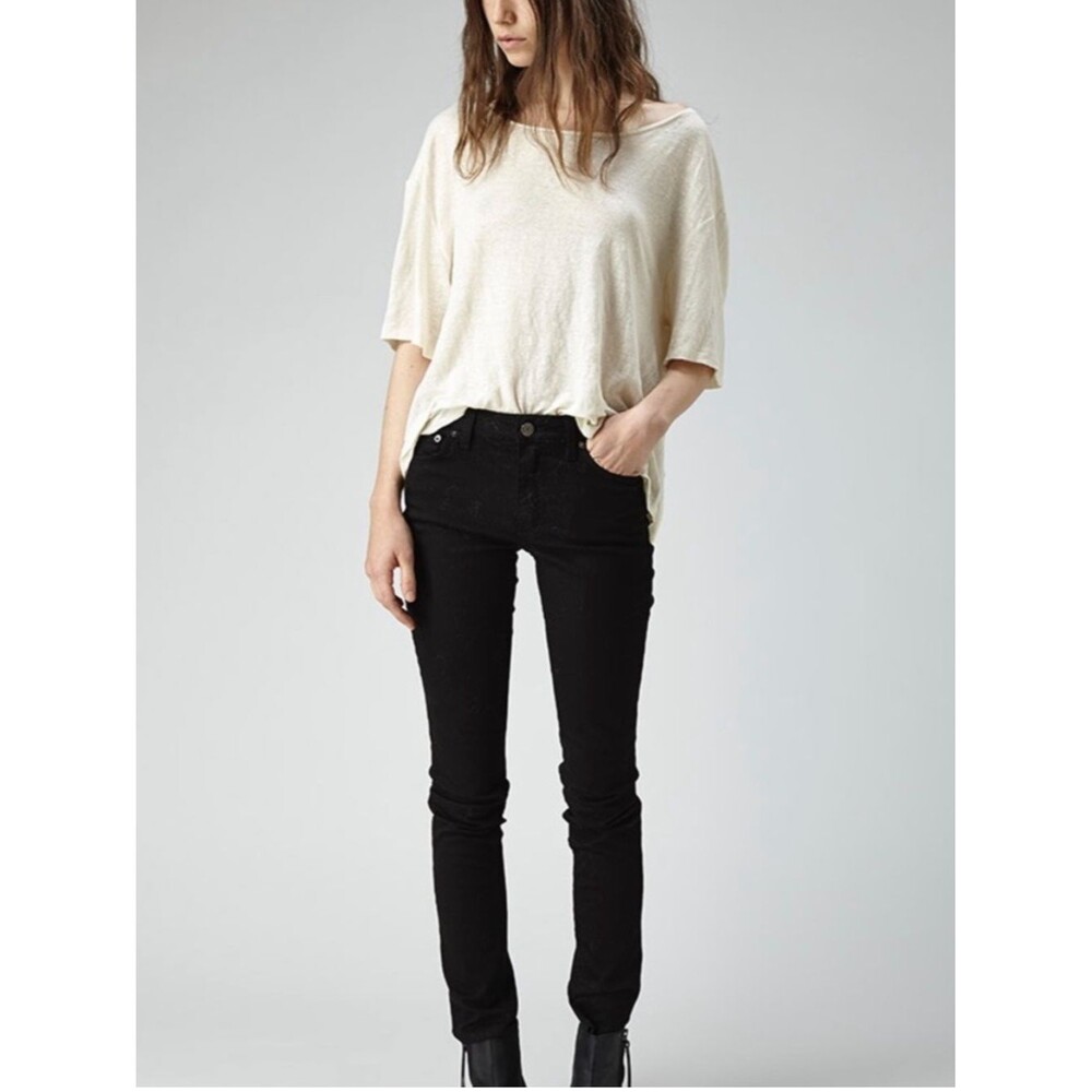Acne Studios Skin 5 Black Low Rise Skinny Jeans Size 25/32